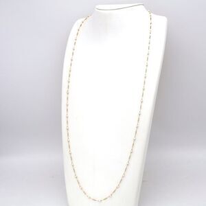 Freshwater Pearls 32" XL Chain Necklace 18K Solid Gold